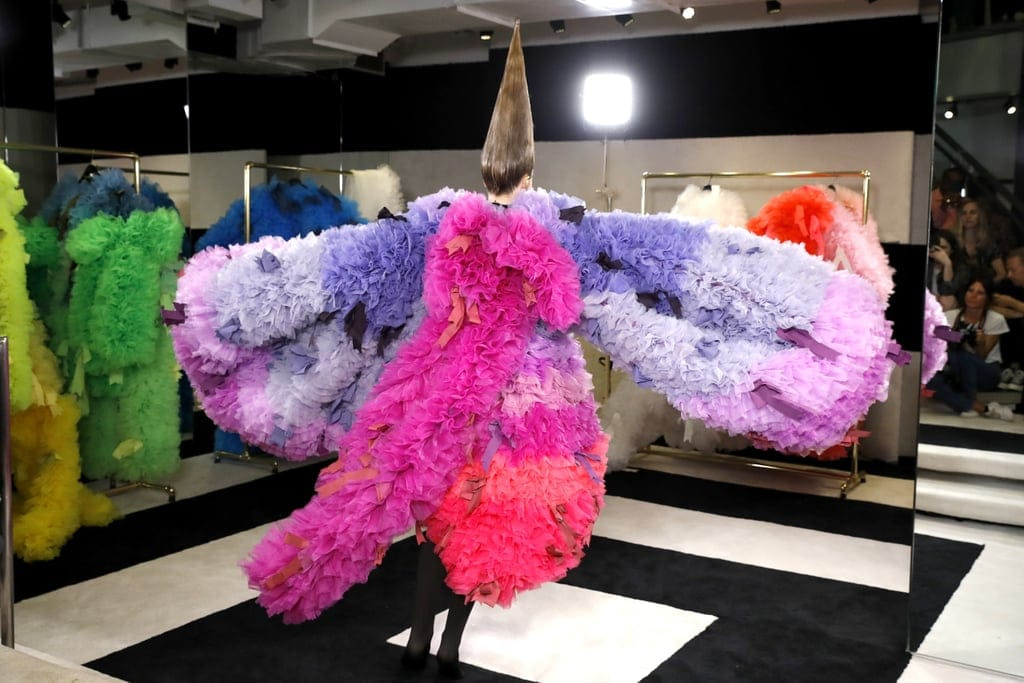These Rainbow-Colored Gowns From NYFW Have Lady Gaga Written All Over Them